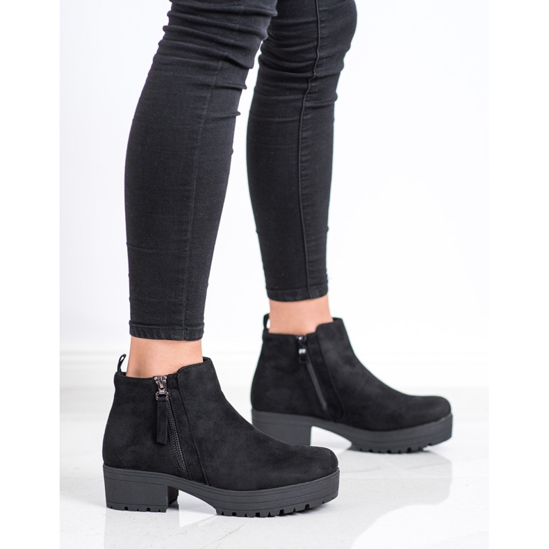 Clowse Bottes noires sur la plate-forme le noir 1
