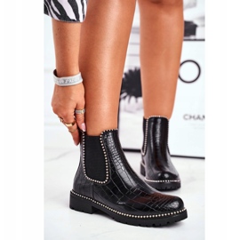 Bottines Femme Bottines Chelsea Warm Noir Elvina 1