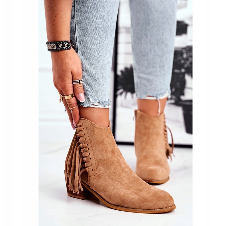 Bottines Femme Talon Haut à Franges Cowboy Boots Kaki Mirage 1 Bottines Femme Talon Haut à Franges Cowboy Boots Kaki Mirage 1