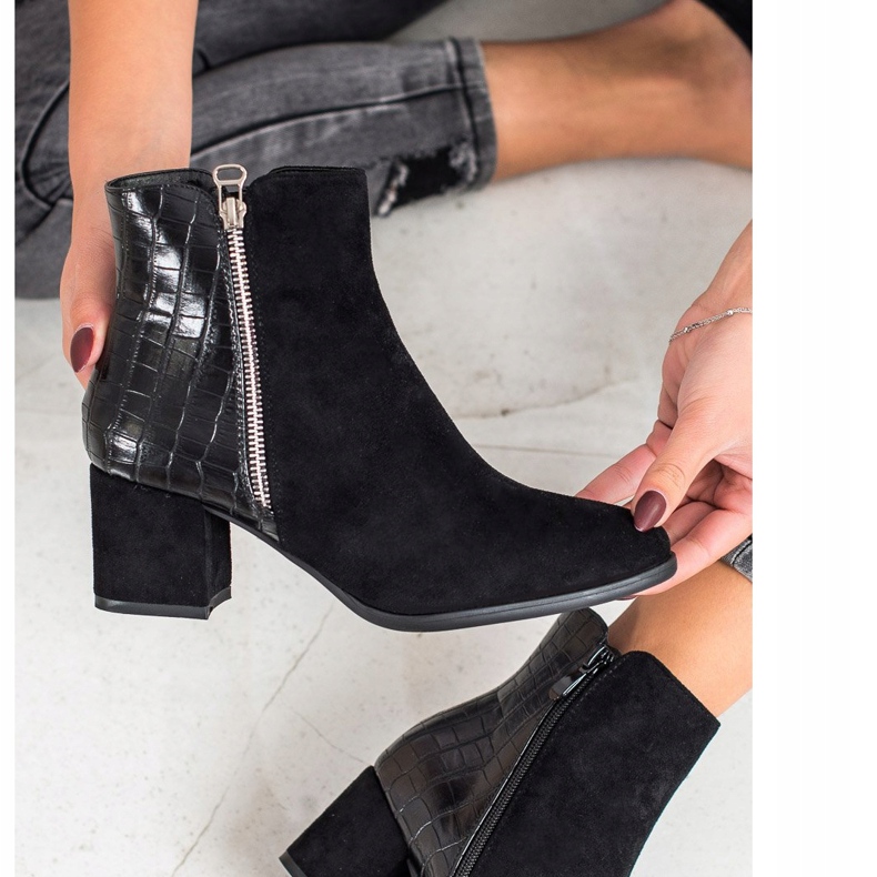 Filippo Bottines à imprimé serpent le noir 2