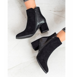 Filippo Bottines à imprimé serpent noir 1