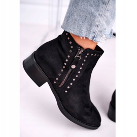 Bottes Femme À Talons Hauts Rivets Black Control le noir 3