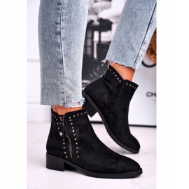 Bottes Femme À Talons Hauts Rivets Black Control le noir 2