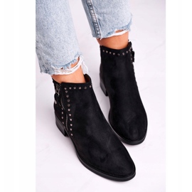 Bottes Femme À Talons Hauts Rivets Black Control le noir 4