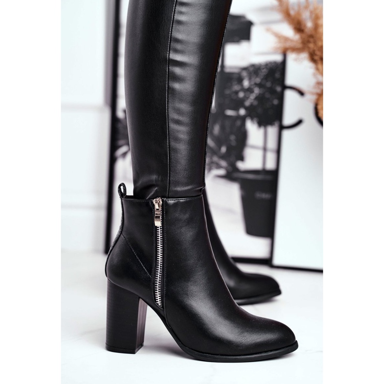 Bottines Femme à Talon Noir Gloris 1