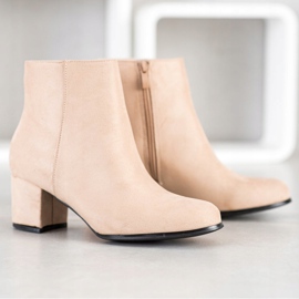 Lovery Bottes en daim beiges 2