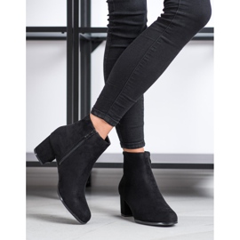 Lovery Bottes noires en daim le noir 3