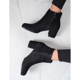 Lovery Bottes noires en daim le noir 4