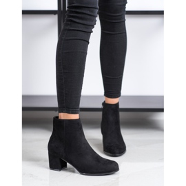 Lovery Bottes noires en daim le noir 2