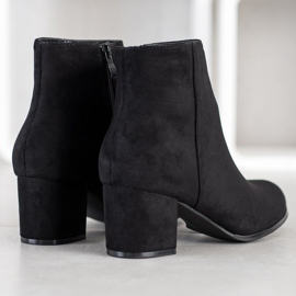 Lovery Bottes noires en daim le noir 5