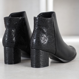 J. Star Bottes noires à motif le noir 1