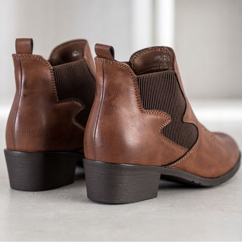 Weide Bottes en éco-cuir brun 2