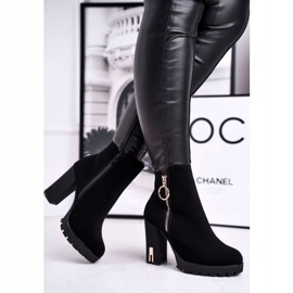 Bottines femme à talon haut Black Yris noir 2