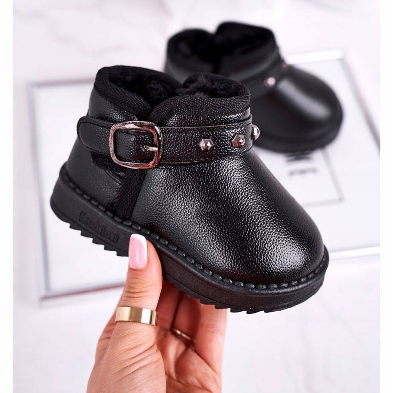 Apawwa Bottes de neige pour enfants isolées noires Jinnie le noir 1