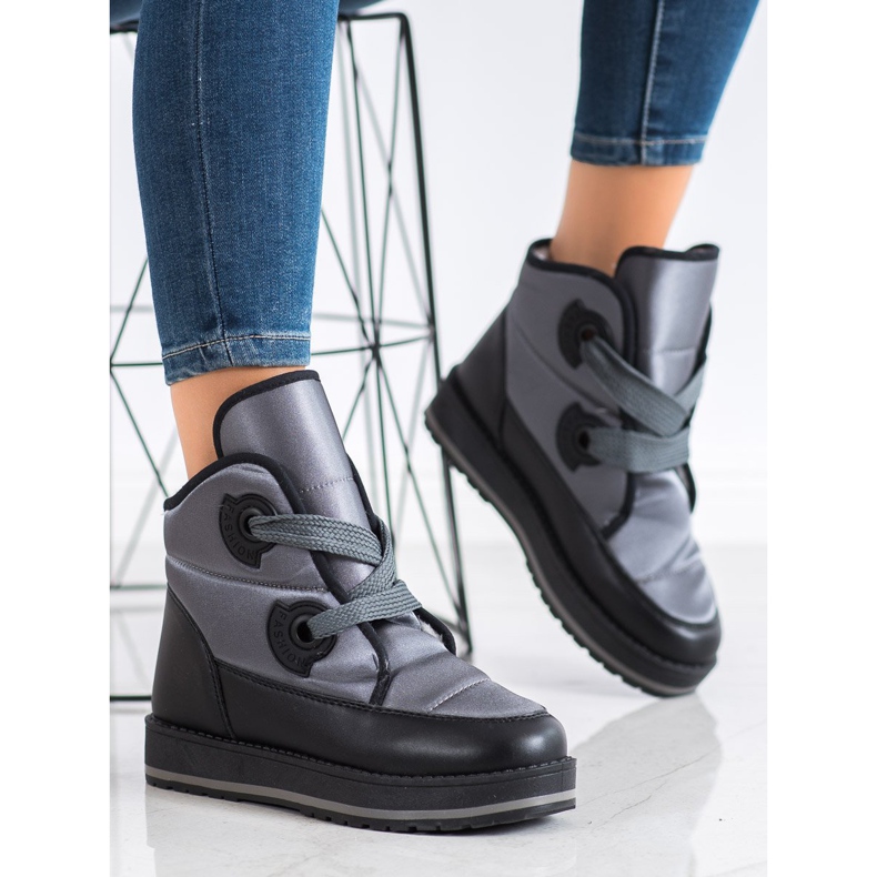 SHELOVET Bottes de neige à la mode gris 1 SHELOVET Bottes de neige à la mode gris 1