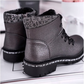 Boots enfant en bas mouton gris Snowflake 4