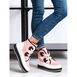 SHELOVET Bottes de neige à la mode rose 1