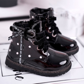 Bottines isolées laquées noires pour enfants Essie 1