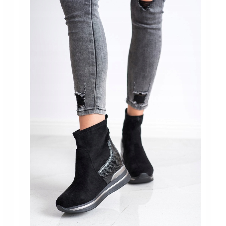 Gogo Bottes compensées noir 1
