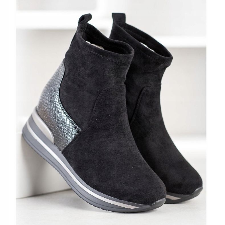 Gogo Bottes compensées le noir 2