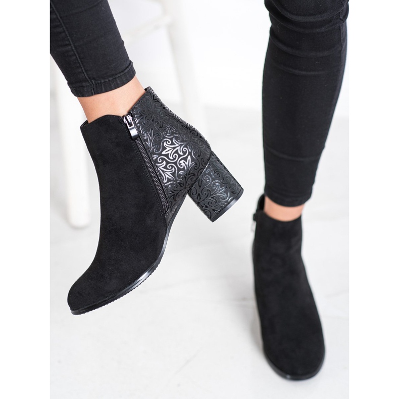 J. Star Bottes noires à motif le noir 2