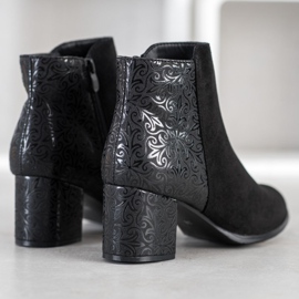 J. Star Bottes noires à motif le noir 4
