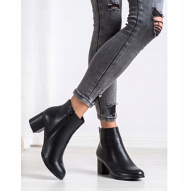 J. Star Bottes chaudes en cuir écologique le noir 1