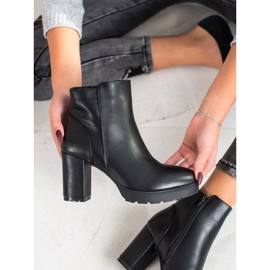 Super Mode Bottes chaudes à talons hauts le noir 1