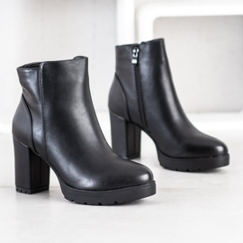 Super Mode Bottes chaudes à talons hauts le noir 2