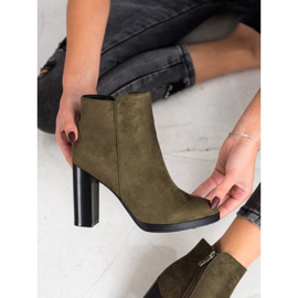 Super Me Bottes à talons à la mode vert 3