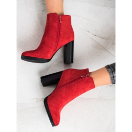 Super Me Bottes à talons à la mode rouge 2