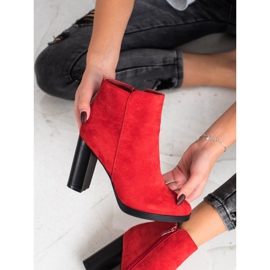 Super Me Bottes à talons à la mode rouge 3