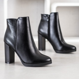 Ideal Shoes Bottines classiques à talons hauts le noir 1