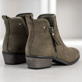 J. Star Bottes avec fermeture éclair décorative vert 3