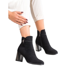 Goodin Bottines en daim élégantes le noir 5
