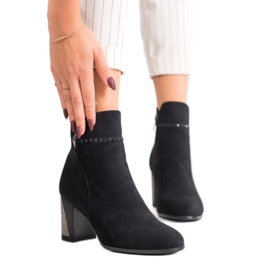 Goodin Bottines en daim élégantes le noir 1