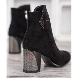 Goodin Bottines en daim élégantes le noir 3