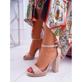 ADY Sandales Beiges Pour Femmes Sur Talon Plateforme Debora 1 ADY Sandales Beiges Pour Femmes Sur Talon Plateforme Debora 1