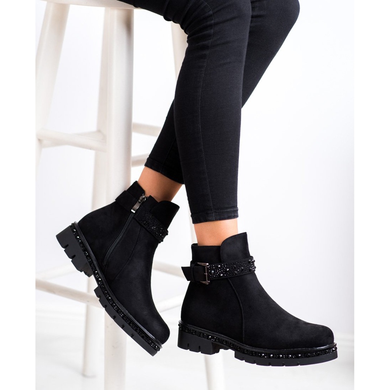Bella Star Bottines noires avec ornements le noir 1