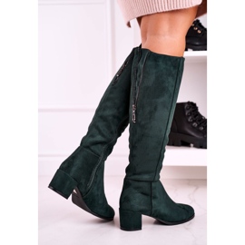 Bottines femme en daim Sergio Leone vert KZ273 3