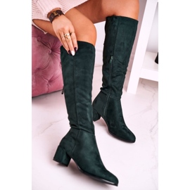 Bottines femme en daim Sergio Leone vert KZ273 4