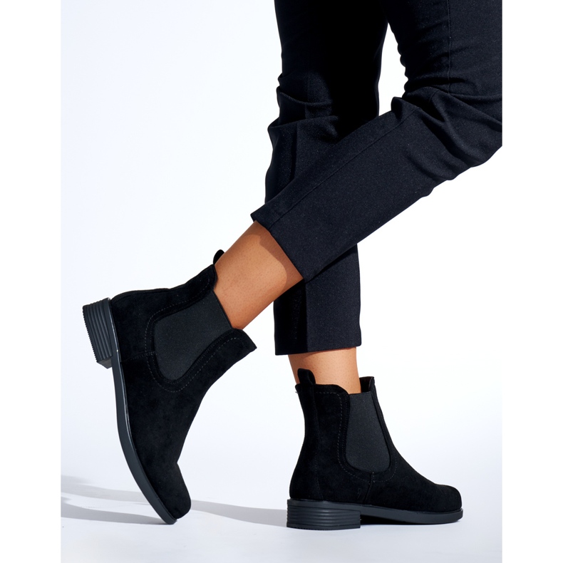 SHELOVET Bottines Chelsea élégantes le noir 2
