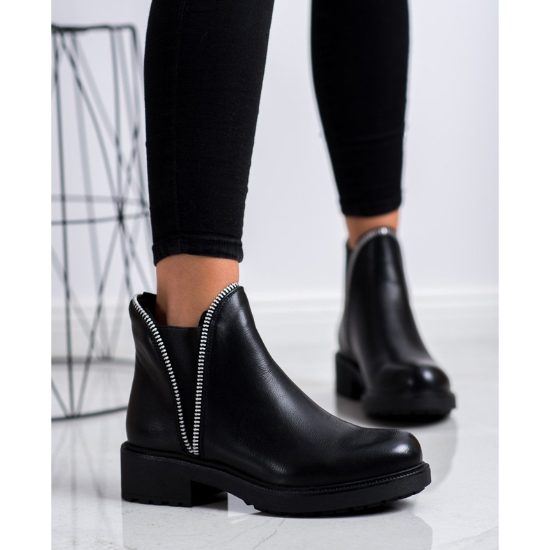 SHELOVET Bottines Chelsea élégantes noir 1