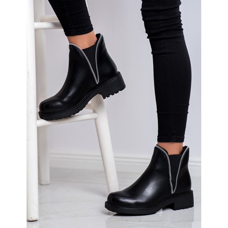 SHELOVET Bottines Chelsea élégantes noir 2