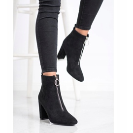 WELLSPRING Bottes avec fermeture éclair décorative le noir 2