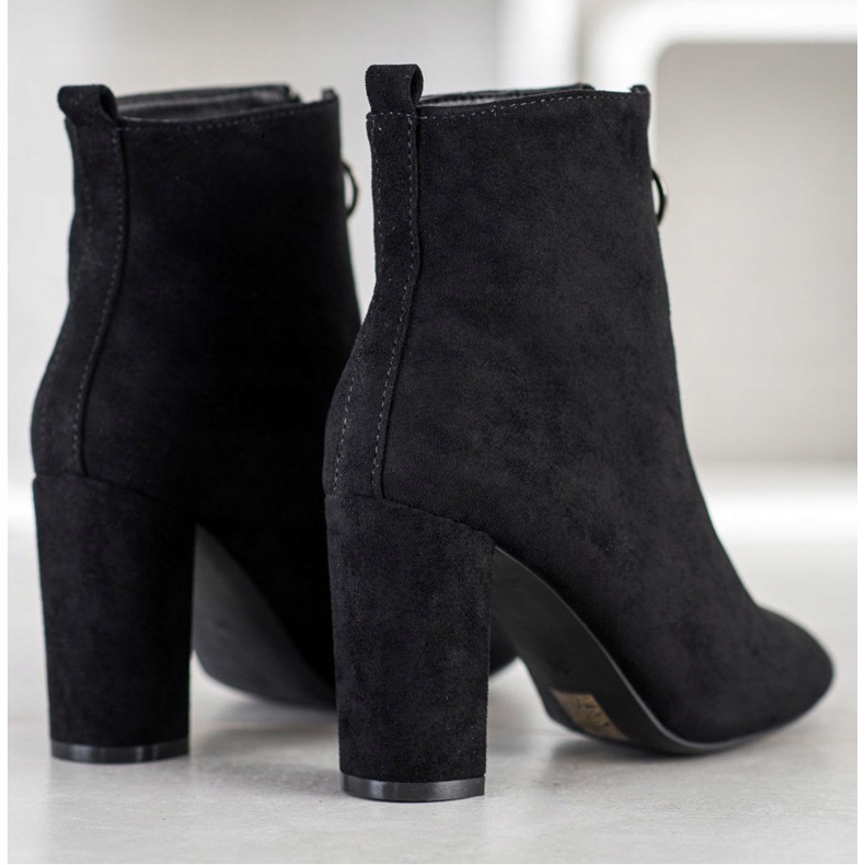 WELLSPRING Bottes avec fermeture éclair décorative le noir 1