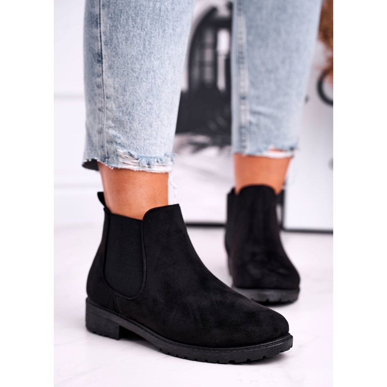 Bottes noires Shaggy noires pour femmes le noir 2