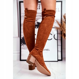 EVE Bottes hautes femme en daim écologique camel Can't Stop brun multicolore 3