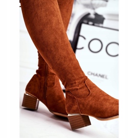 EVE Bottes hautes femme en daim écologique camel Can't Stop brun multicolore 5