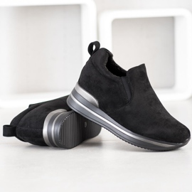 Gogo Chaussures chaudes sur la plate-forme le noir 1